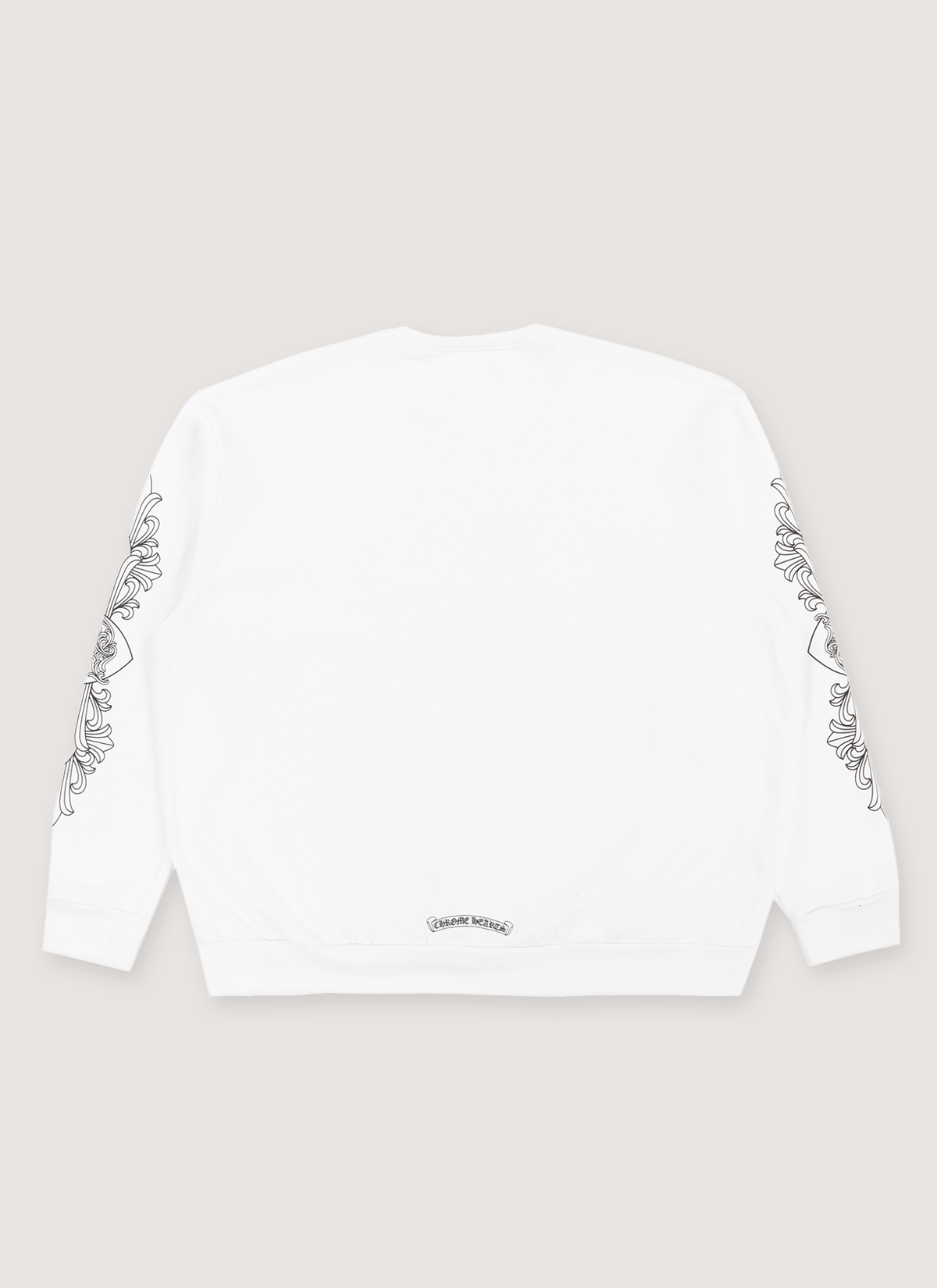 Chrome Hearts Love Neck Logo Crewneck Sweater White Chrome Hearts Love Neck Logo Crewneck Sweater White - Image 2 | Authenticated at Pieces Los Angeles
