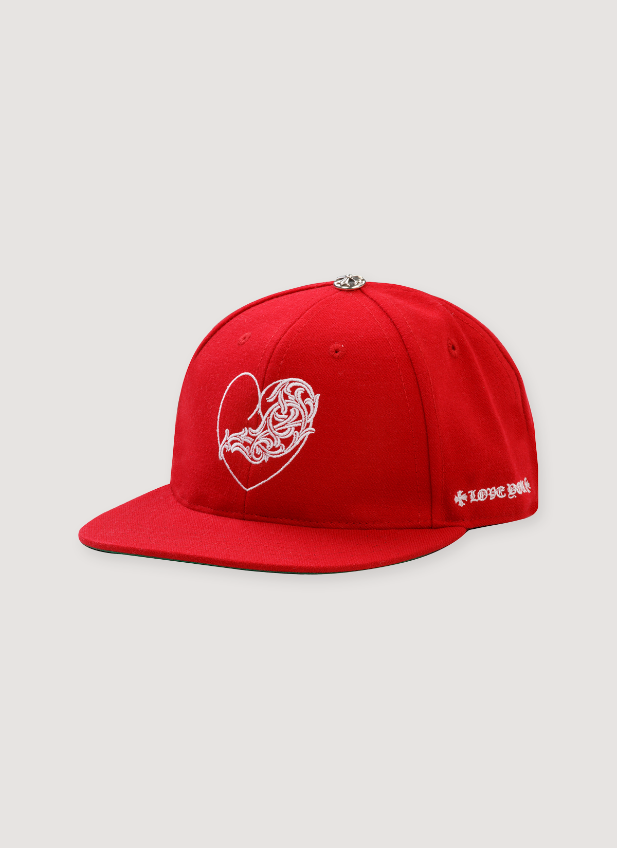 Chrome Hearts Love You Fitted Hat Red