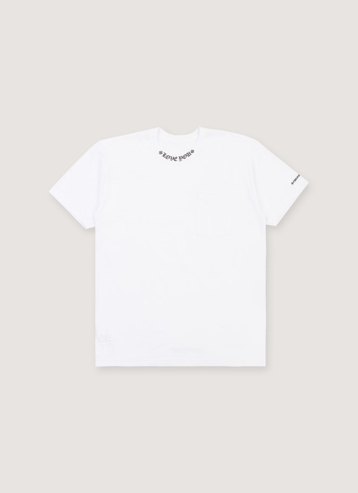 Chrome Hearts Love You Neck Logo Tee White