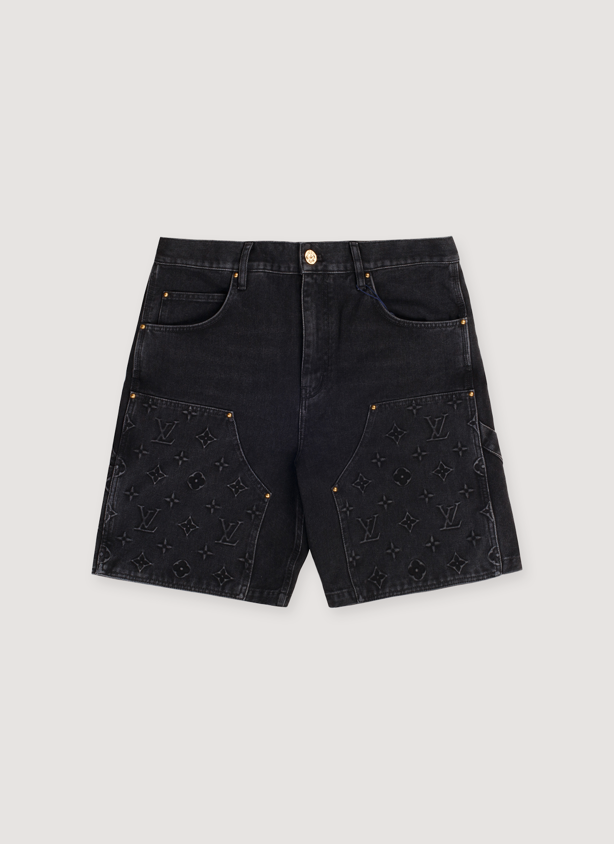 Louis Vuitton Denim Carpenter Shorts Washed Black