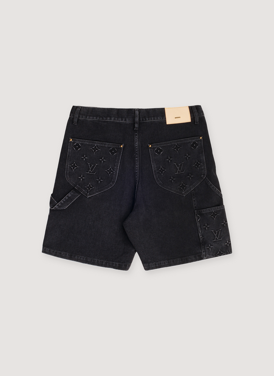Louis Vuitton Denim Carpenter Shorts Washed Black