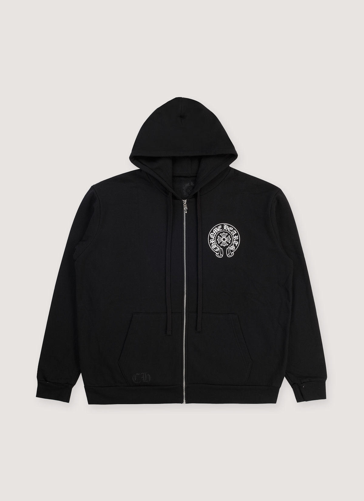 Chrome Hearts Malibu Horseshoe Zip Up Sweatshirt Black