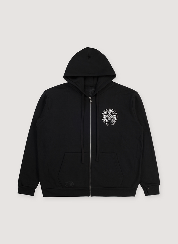 Chrome Hearts Malibu Horseshoe Zip Up Sweatshirt Black Malibu Horseshoe Zip Up Sweatshirt Black - Authenticated Sweatshirts | Pieces Los Angeles