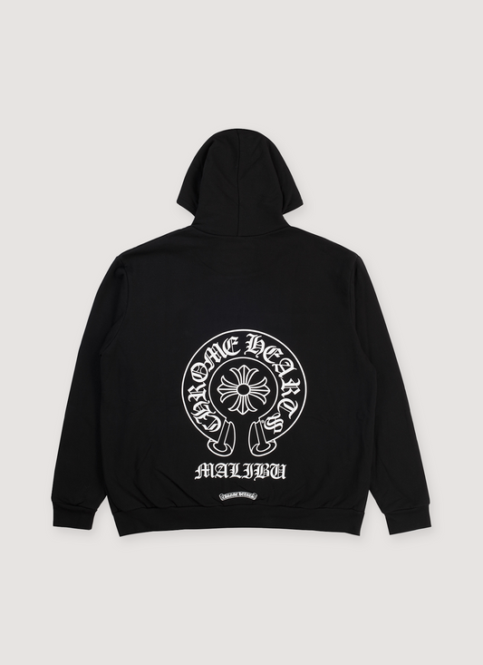 Chrome Hearts Malibu Horseshoe Zip Up Sweatshirt Black