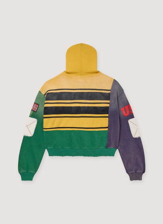 Vale Forever Collage Zip Up Sweatshirt Mardi Gras