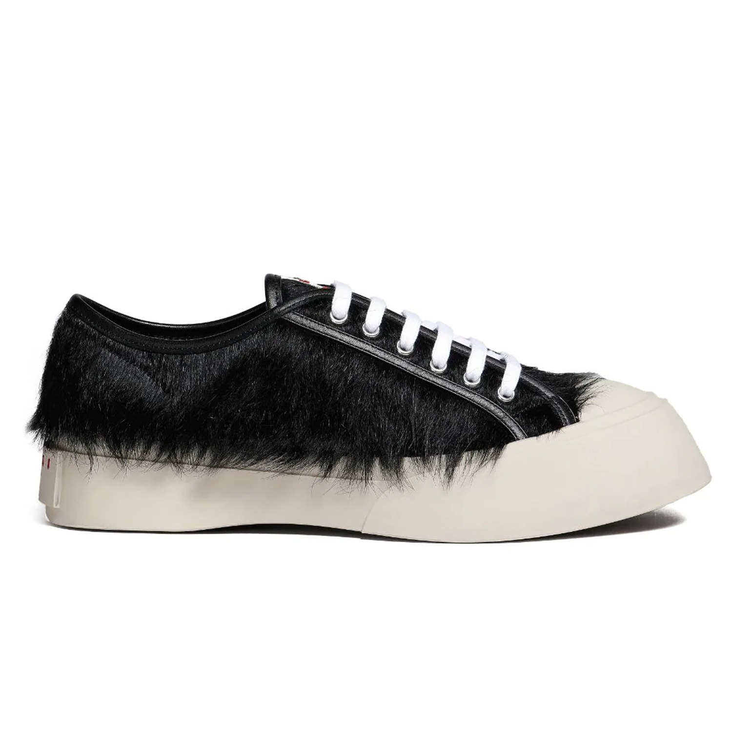 Marni Long-Hair Calfskin Pablo Sneakers Black