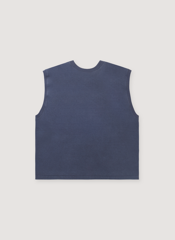 Pieces Mascot Sleeveless Shirt Vintage Navy alternate view - Shop at Pieces Los Angeles
