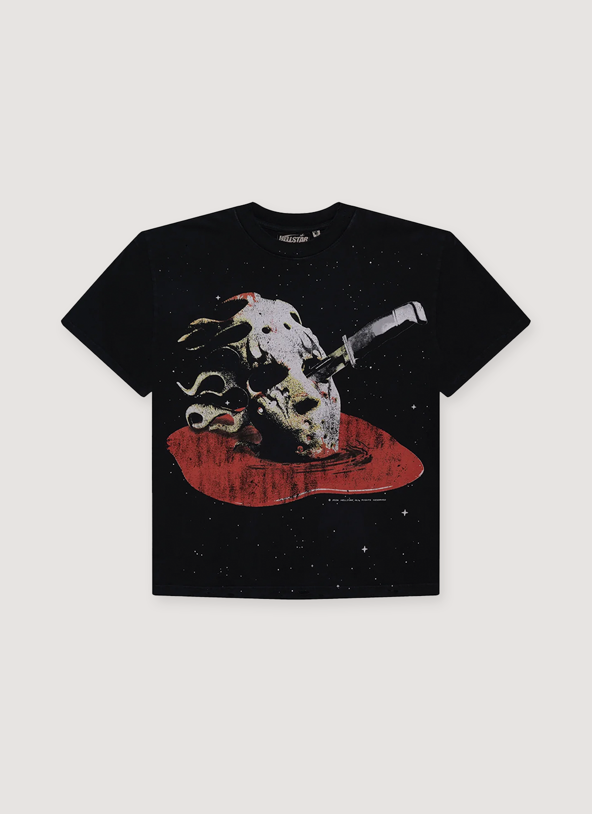 Hellstar Killer Mask Tee Vintage Black