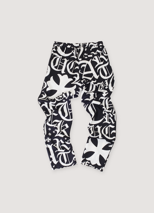 Chrome Hearts Matty Boy Silk Pants Black White (Pre-Owned)