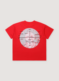Pieces Mental Health Tee shirt Vintage Red with faded target logo back view Pieces Mental Health Tee Vintage Red - Image 2 | Authenticated at Pieces Los Angeles