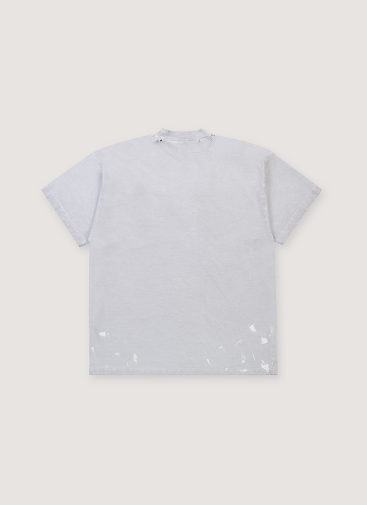 Balenciaga Metal Logo Tee Dirty White