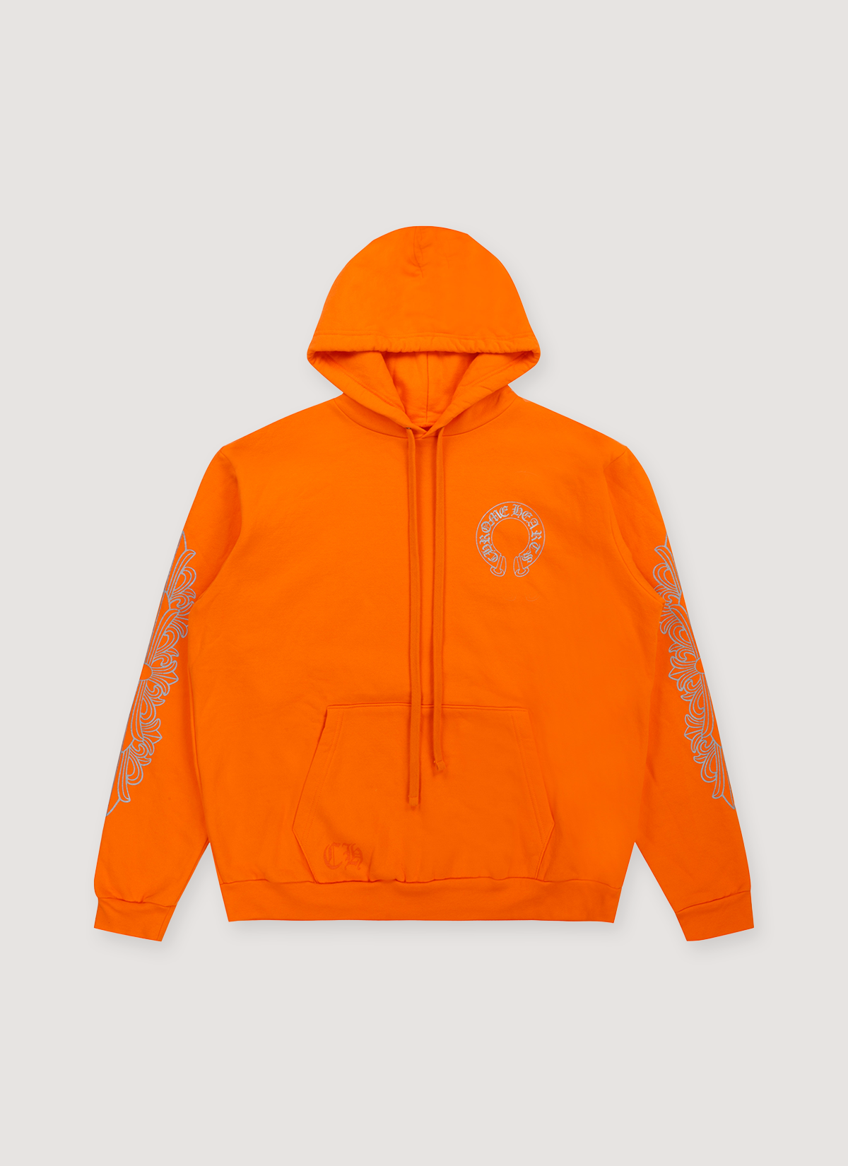 Chrome Hearts Glitter Horseshoe Ultra Miami Sweatshirt Orange