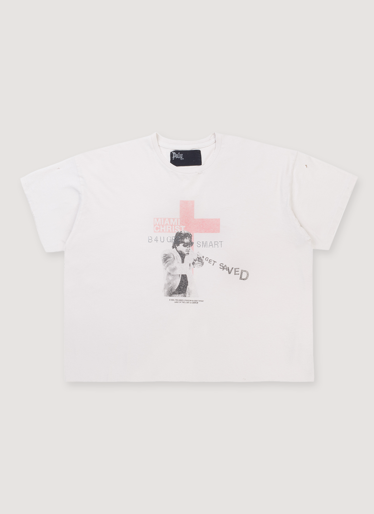 Paly Hollywood Miami Christ Tee Vintage White