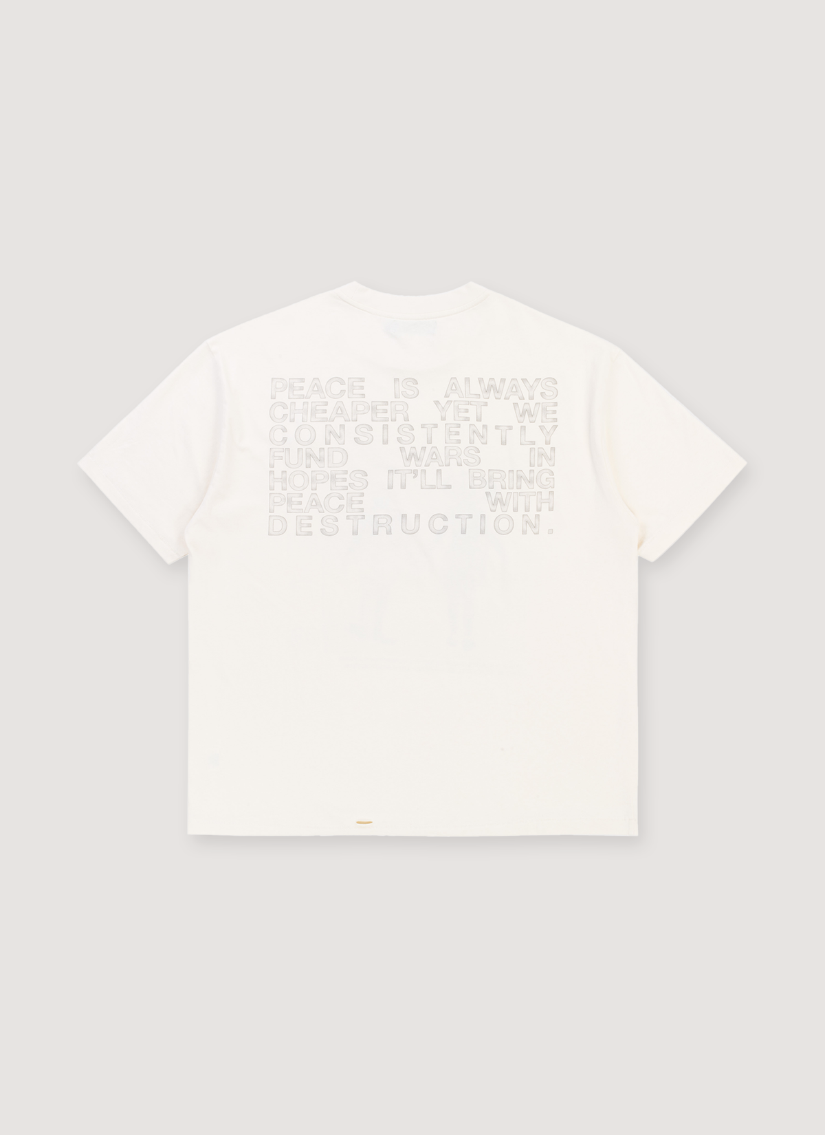 Boredom Kills Mickee Tee shirt Vintage White back view with text