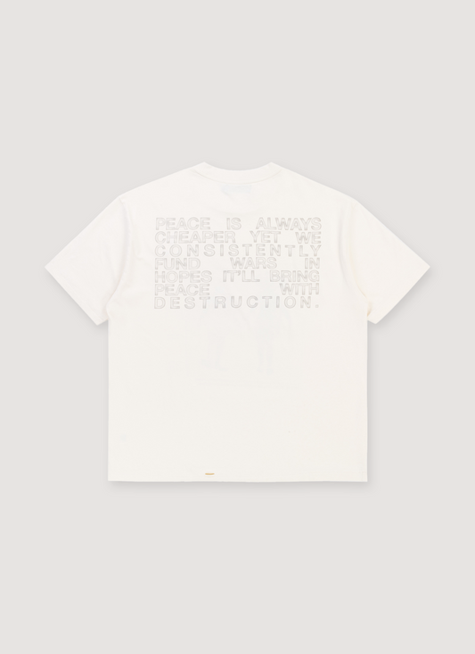 Boredom Kills Mickee Tee shirt Vintage White back view with text