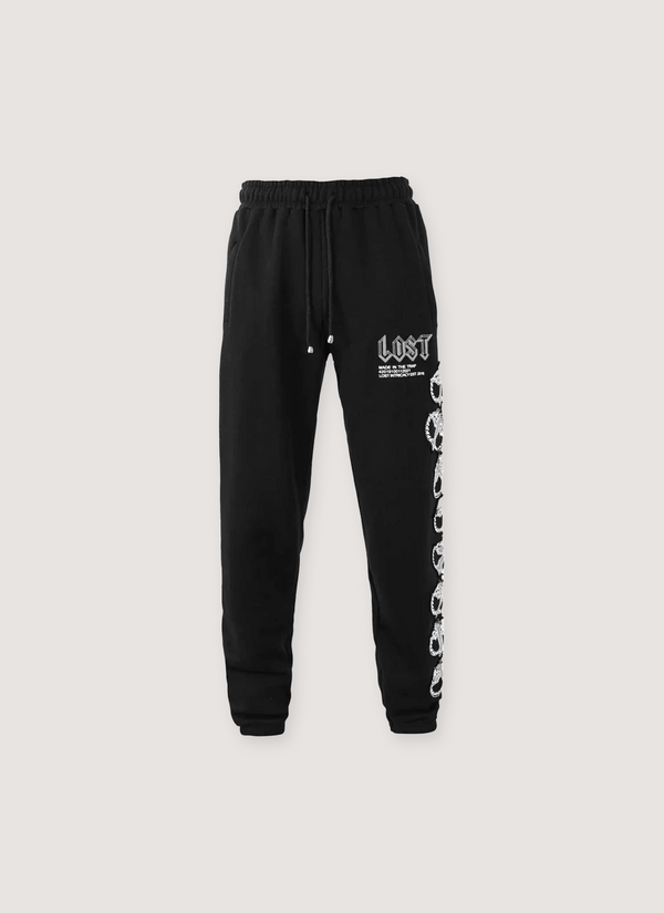 Lost Intricacy MITT Sweatpants Black White MITT Sweatpants Black White - Authenticated Sweatpants | Pieces Los Angeles