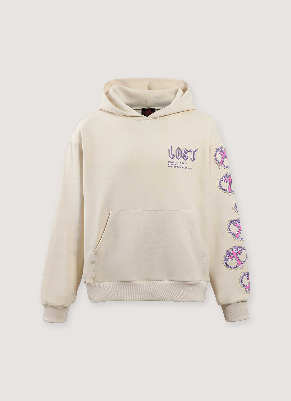 Lost Intricacy MITT Sweatshirt Cream Pink Lost Intricacy MITT Sweatshirt Cream Pink - Image 1 | Authenticated at Pieces Los Angeles