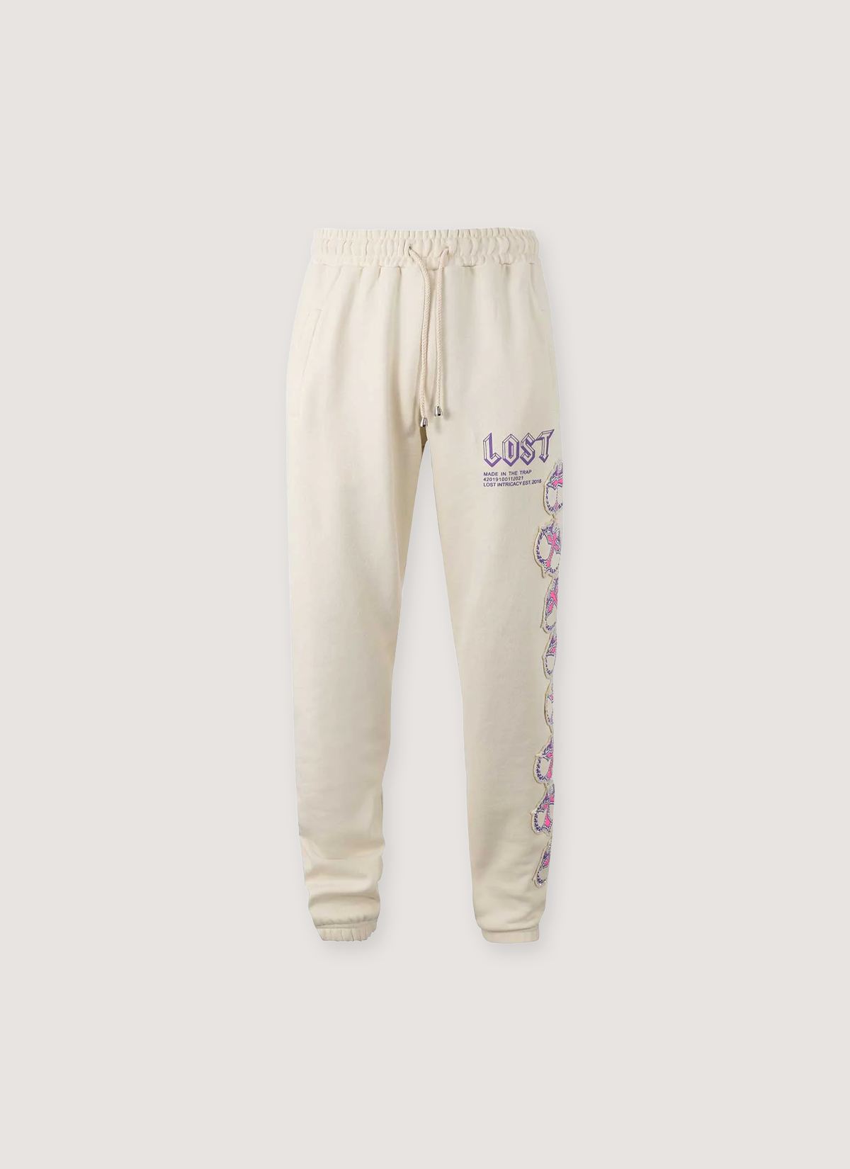Lost Intricacy MITT Sweatpants Cream Pink