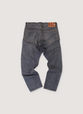 Kapital Monkey Cisco Distressed Pants Grey (Pre-Owned) Denim Jeans with 3 Year Fade wash, repair stitched knees, straight cut, 5 pockets, back view Kapital Monkey Cisco Distressed Pants Grey (Pre-Owned) - Image 2 | Authenticated at Pieces Los Angeles