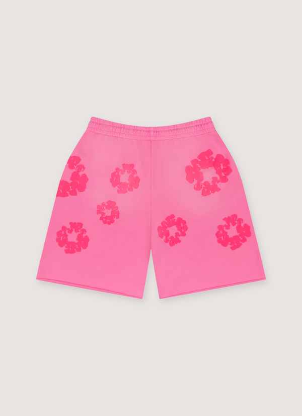 Denim Tears Mono Cotton Wreath Sweatshorts Pink alternate view - Shop at Pieces Los Angeles