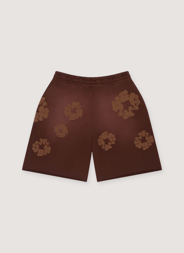 Denim Tears Mono Cotton Wreath Sweatshorts Brown alternate view - Shop at Pieces Los Angeles