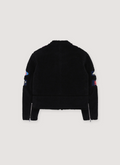 Sp5der Worldwide Sherpa Hunter Moto Jacket Black Sp5der Worldwide Sherpa Hunter Moto Jacket Black - Image 2 | Authenticated at Pieces Los Angeles