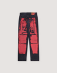 Sp5der Worldwide Moto Jeans Black Red