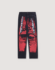 Sp5der Worldwide Moto Jeans Black Red