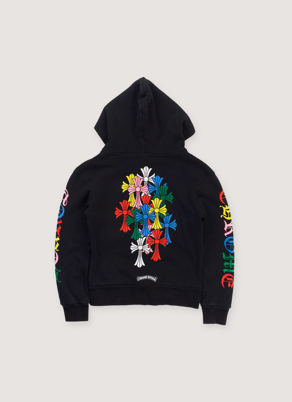Chrome Hearts Multicolor Cemetery Cross Zip Up Sweatshirt Black [Kids] (Pre-Owned) alternate view - Shop at Pieces Los Angeles