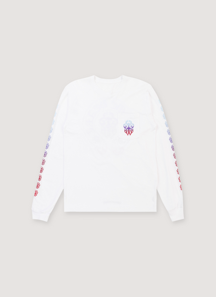 Gradient Motif Longsleeve White – PIECES