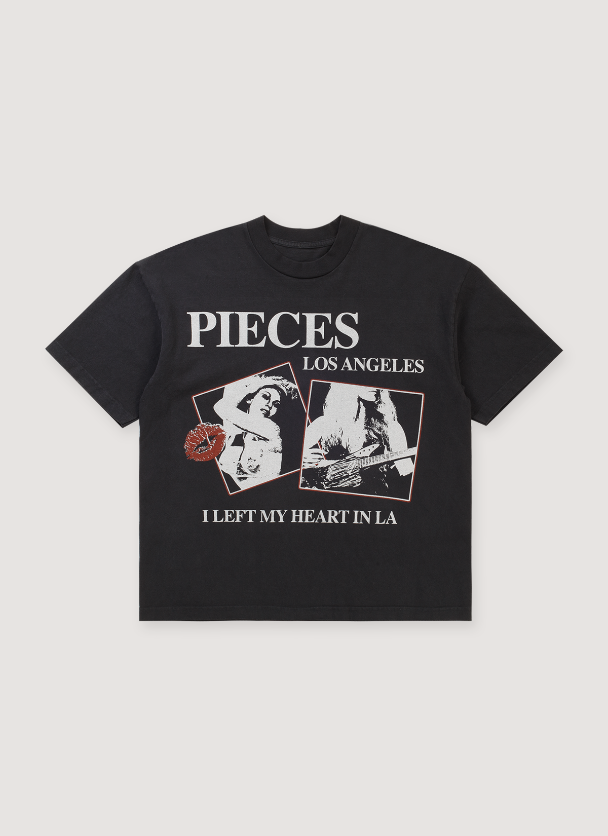 Pieces Left My Heart Tee Off Black Pieces Left My Heart Tee Off Black - Image 1 | Authenticated at Pieces Los Angeles