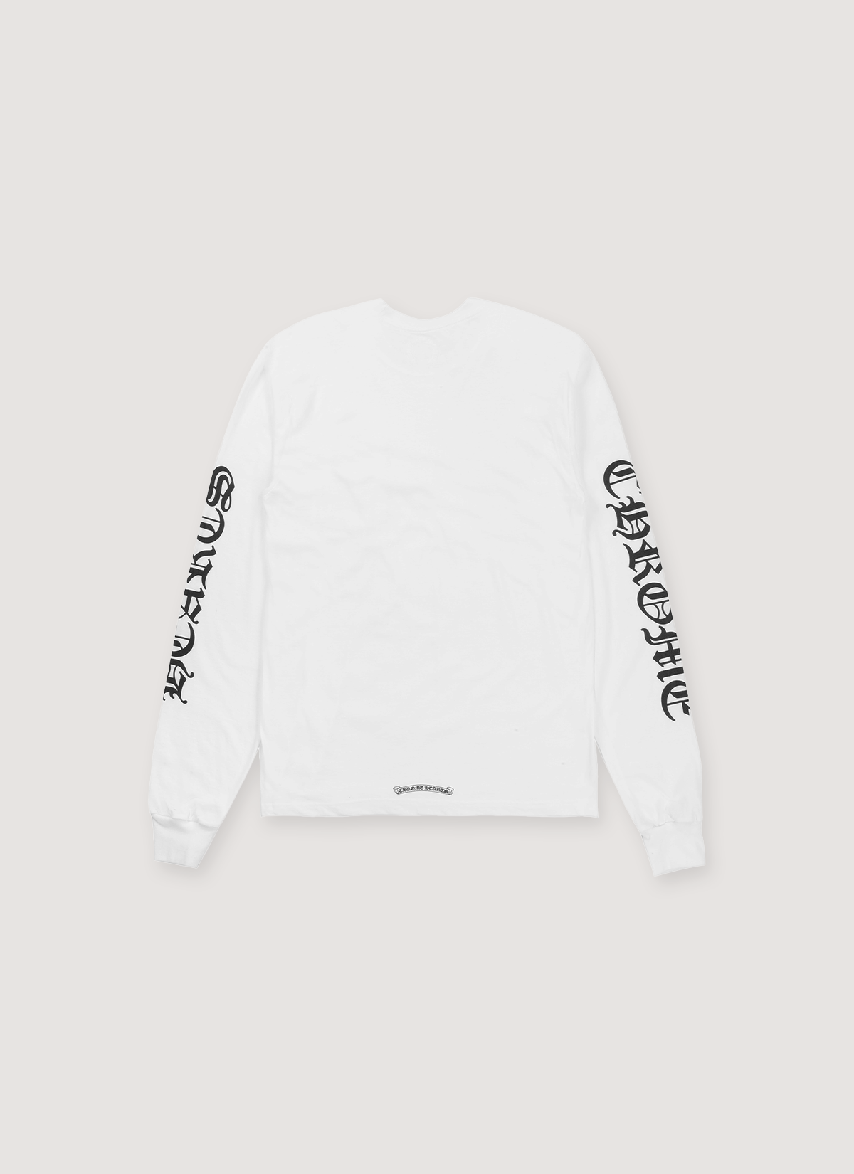 Neck Logo Longsleeve White Black – PIECES