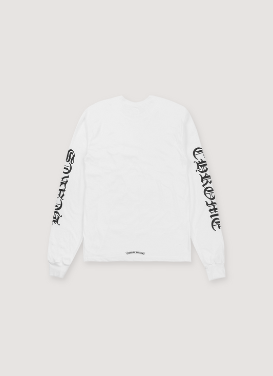 Chrome Hearts Neck Logo Longsleeve White Black