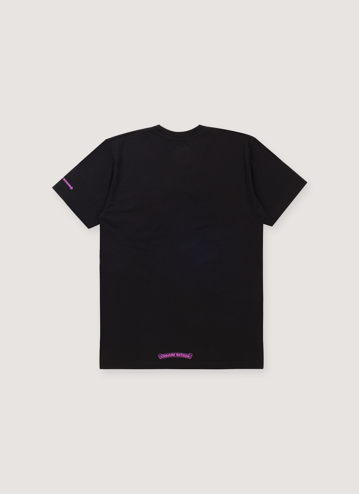 Neck Logo Tee Black Purple – PIECES