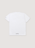 Chrome Hearts Neck Logo Tee White Black with text on bottom, back view Chrome Hearts Watch Cap CH Plus Beanie Wool Tonal Black - Image 2 | Authenticated at Pieces Los Angeles
