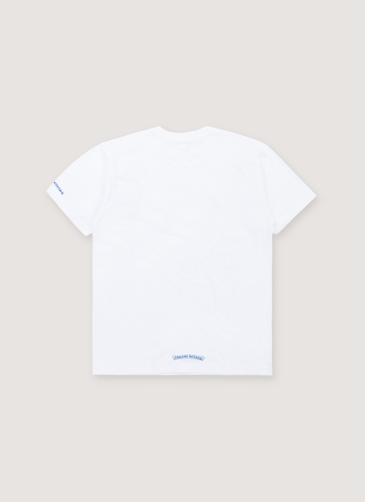 Chrome Hearts Neck Logo Tee White Blue