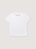 Chrome Hearts Neck Logo Tee White Black with text on neck, front view Chrome Hearts Watch Cap CH Plus Beanie Wool Tonal Black - Image 1 | Authenticated at Pieces Los Angeles