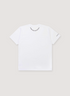 Chrome Hearts Neck Logo Tee White Black with text on neck, front view