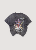 Saint Michael Evangelion Neon Gensis Tee Shirt Vintage Black (Pre-Owned) vintage washed, distressed detailings, front view Saint Michael Evangelion Neon Gensis Tee Vintage Black (Pre-Owned) - Image 1 | Authenticated at Pieces Los Angeles
