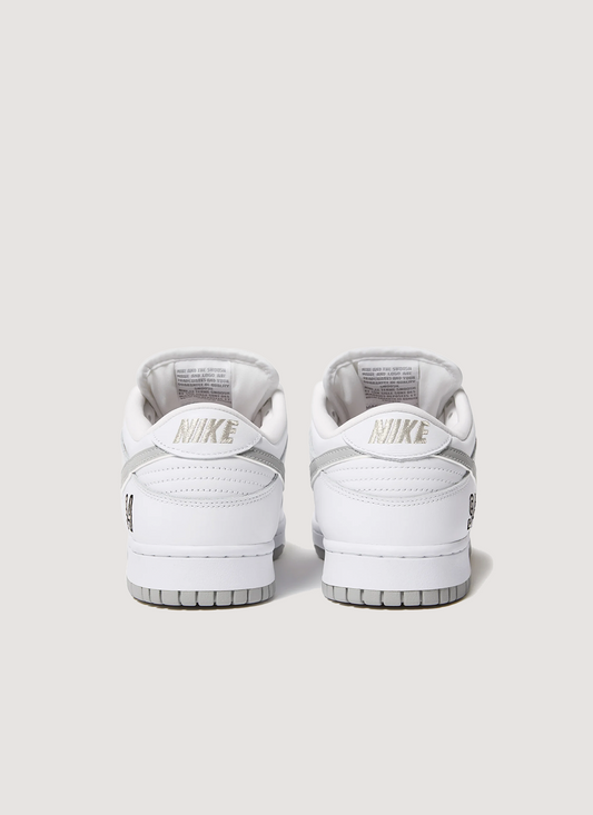 Supreme x Nike SB 94 Dunk Low White Metallic Silver