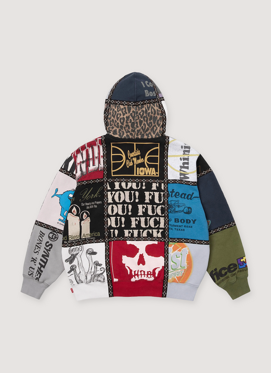 Number (N)ine Patch Zip Up Sweatshirt Multicolored