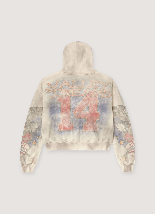 Nostalgia Zip Up Sweatshirt Dirty White
