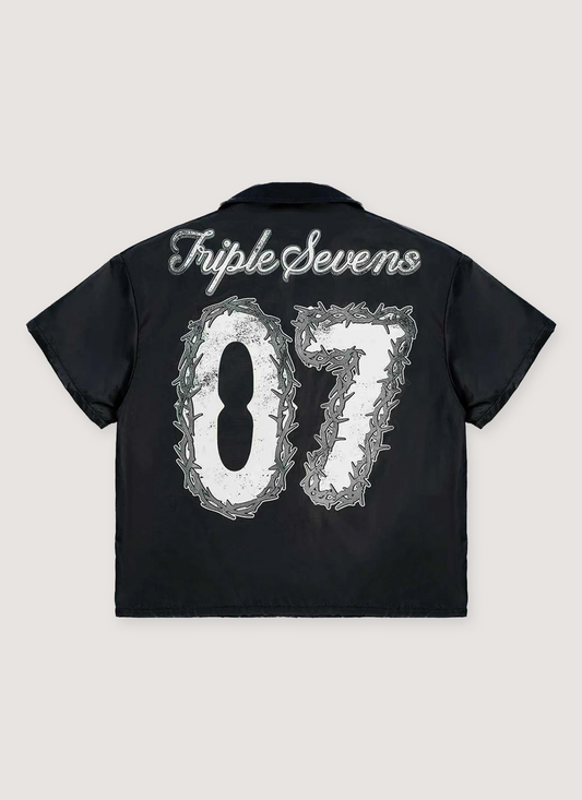 Triple Sevens Nylon Button Up Shirt