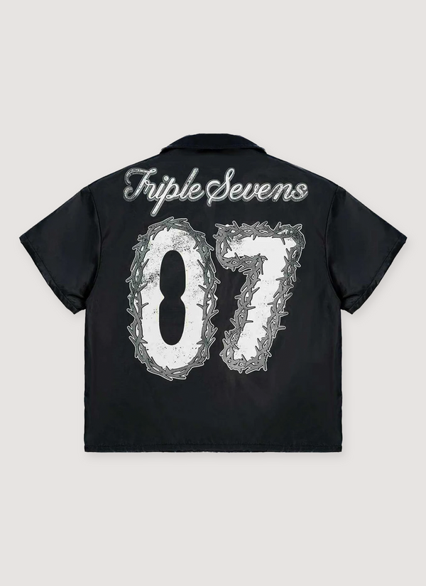 Triple Sevens Nylon Button Up Shirt alternate view - Shop at Pieces Los Angeles