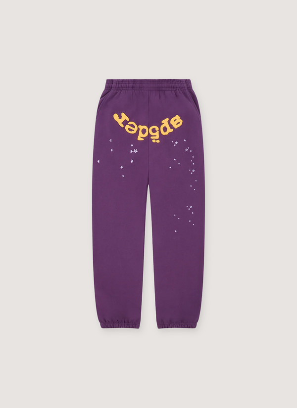 Sp5der Worldwide Star OG Web Sweatpants Purple Star OG Web Sweatpants Purple - Authenticated Sweatpants | Pieces Los Angeles