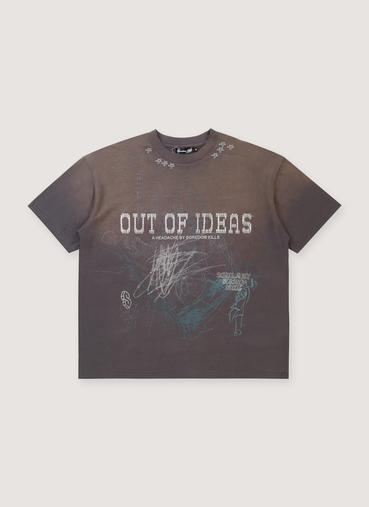 Boredom Kills Out of Ideas Tee Vintage Grey