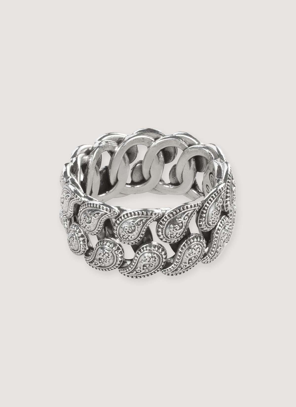 For Those Who Sin Paisley Cuban Ring Silver For Those Who Sin Paisley Cuban Ring Silver - Image 1 | Authenticated at Pieces Los Angeles