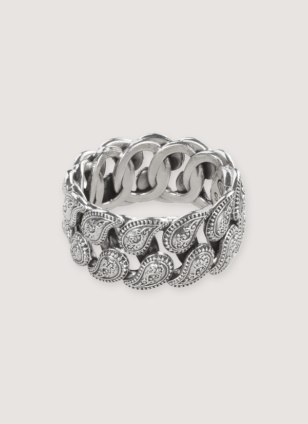 For Those Who Sin Paisley Cuban Ring Silver Paisley Cuban Ring Silver - Authenticated Rings | Pieces Los Angeles