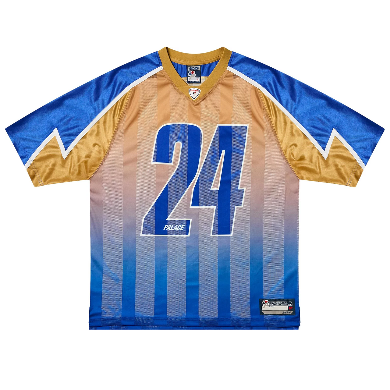 Palace Meshy Stripe Jersey Blue Gold