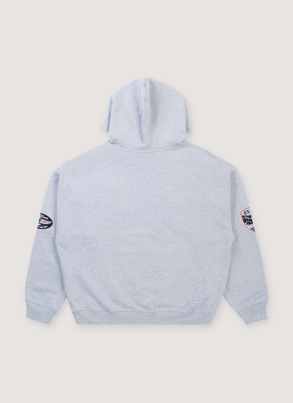 Ksubi Patched Ekcess Sweatshirt Grey Marle alternate view - Shop at Pieces Los Angeles